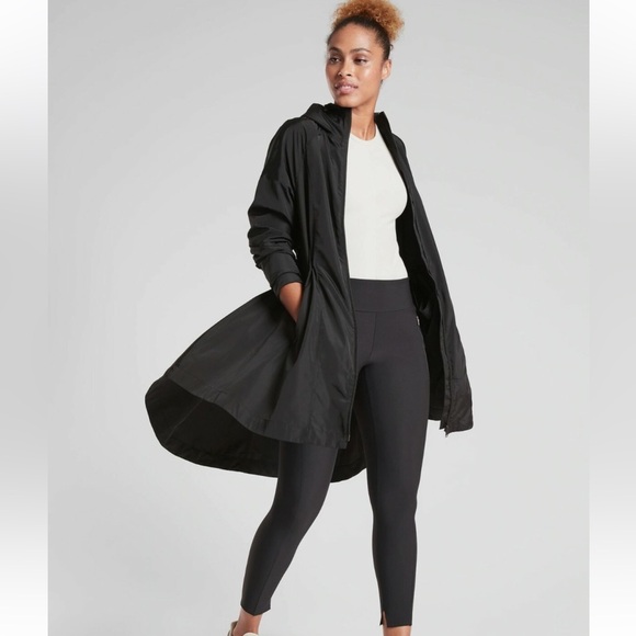 Athleta Black Solar wind and rain Anorak jacket size L - Picture 2 of 4